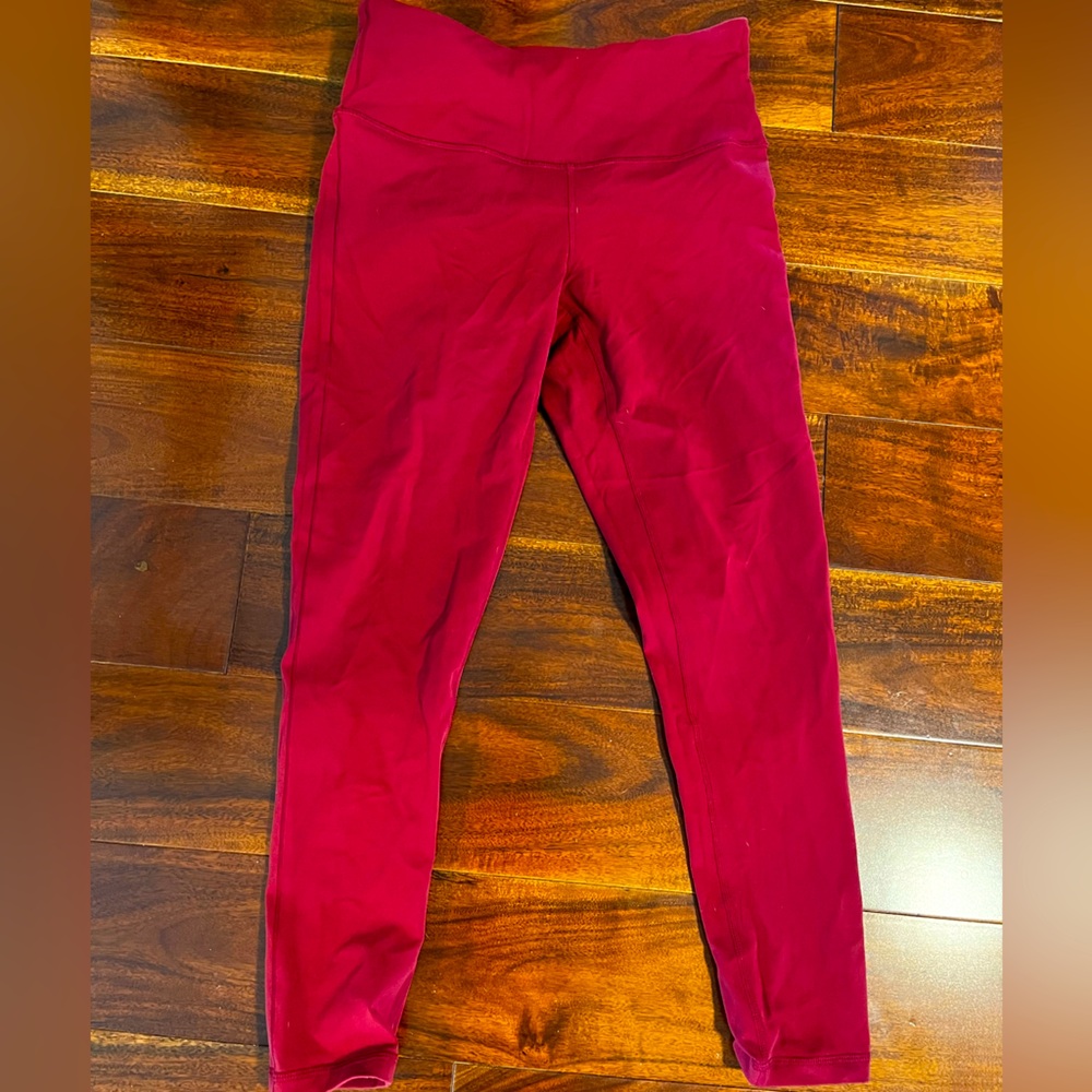 Prana Transform 7/8 legging, red, size medium